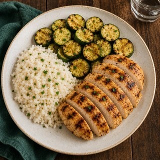Poulet riz courgette low FODMAP